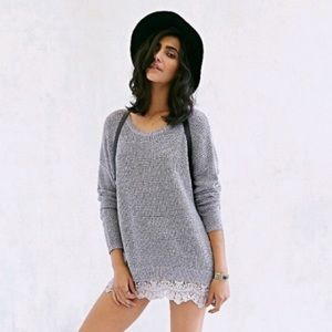 Urban Outfitters lace hem sweater